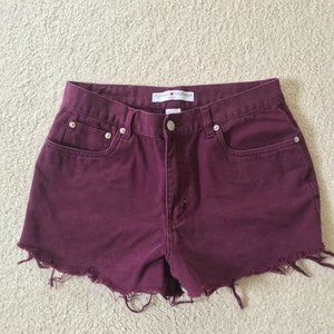 Tommy Hilfiger Maroon Cutoff Shorts